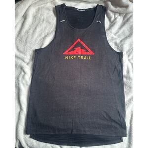 Nike Trail Running Tank Top Mens Small Dri-FIT Black Athletic Gym